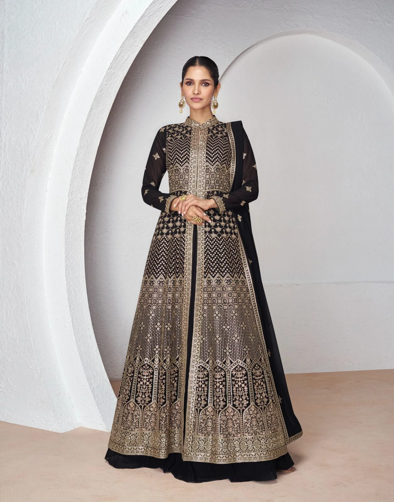 Aashirwad Aakruti Real Georgette Wholesale Designer Readymade Salwar Suit Catalog — Wholesale Salwar Suits, Aashirwad Creation wholesale from Surat - Gallery Image 2